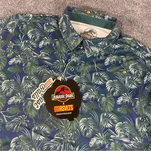 RSVLTS x Jurassic Park Clever Girl Breakfast All Day Mens Large Polo Shirt New